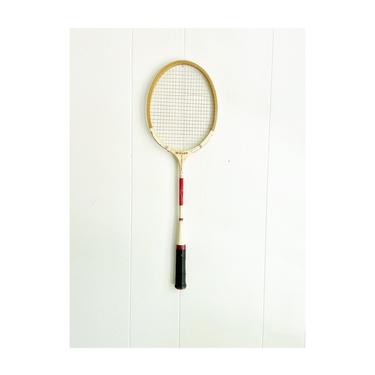 Vintage White Wilson Badminton Racket, Finalist Logo, Made in Belgium, Wall Decor Sports Bar Game Room 