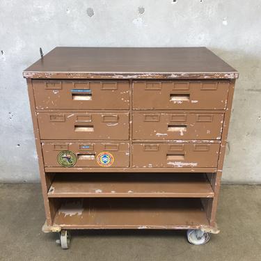Vintage Industrial Metal Cabinet