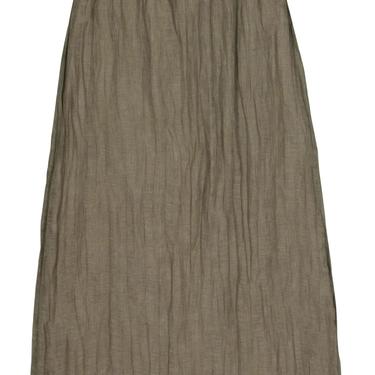 Margaret O'Leary - Sage Green Linen Maxi Skirt Sz M