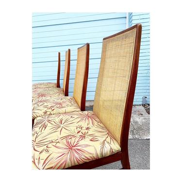Set of 8 Mid Century Dining Cane Chairs by Foster McDavid 
