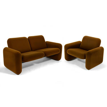 Ray Wilkes "Chicklet" Sofa and Lounge Chair by Herman Miller