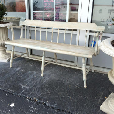 Painted Vintage Garden Bench by TheMarketHouse