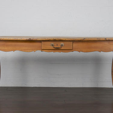 Antique Country French Provincial Cherry Dining Table or Console 