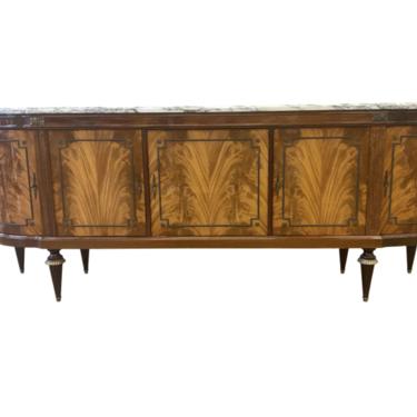 French Louis XV Style Marble Top Credenza Buffet