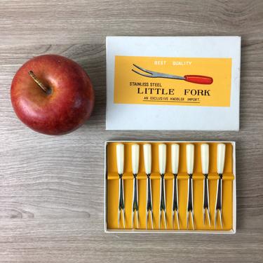 Knobler Imports Little Forks - 8 vintage appetizer forks 