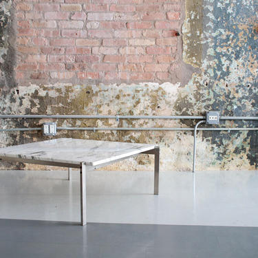 Steel and Marble Coffee Table