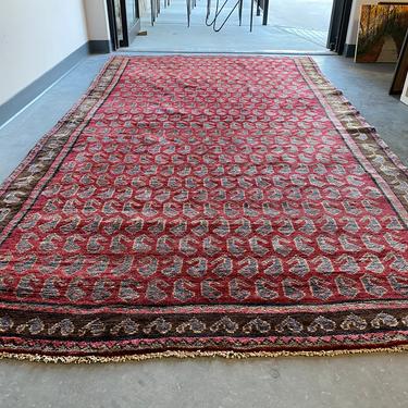 9’ 5” x 5’ 2” Vintage Hand Tied Persian Area Rug with Paisley Designs 