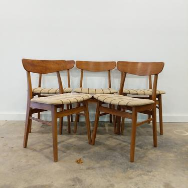 Set of 5 Vintage Danish Modern Dining Chairs by Farstrup 