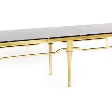 Brass and Black Marble Coffee Table 