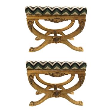 Currey & Co. Transitional Exmoor Benches Pair