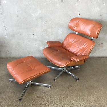 Eames Style Recliner &amp; Ottoman