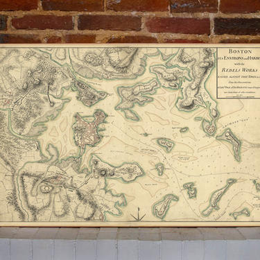 1775 Boston Vintage Map Canvas Print 