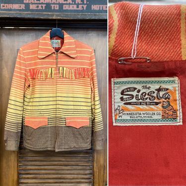Vintage 1950’s “Siesta” Cowboy Gradation Wool Fringe Rockabilly Jacket, 50’s Rodeo Jacket, Vintage Western Wear, Vintage Clothing 