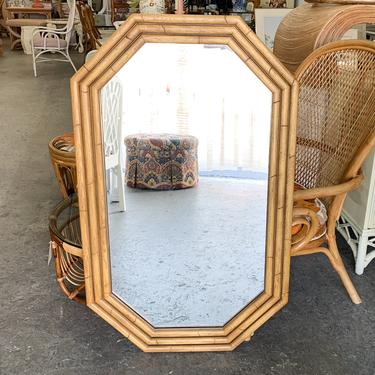 Octagon Bamboo Mirror