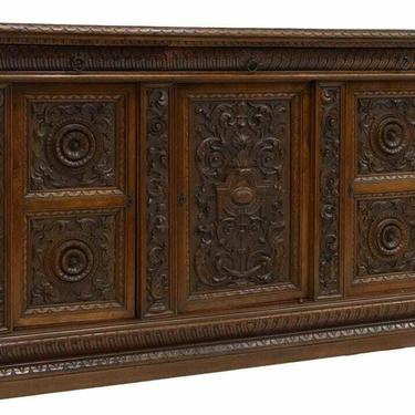 Antique Buffet / Sideboard, Highly Carved, Large  Renaissance Revival Cabinet!!