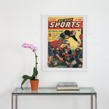 1947 big book sports magazine archival print, vintage sports magazine cover art, magazine cover art print,  cover art, art 