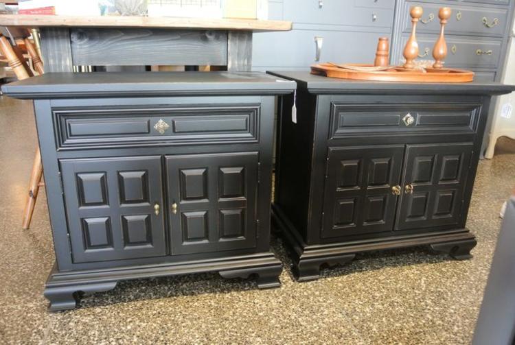 Black painted night stands. $225/each