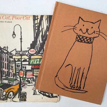 1963 Vintage Rich Cat, Poor Cat By Bernard Waber, Cat Illustrations, Retro Mid Century Cat Book, Children's Story Book, With Dust Cover 