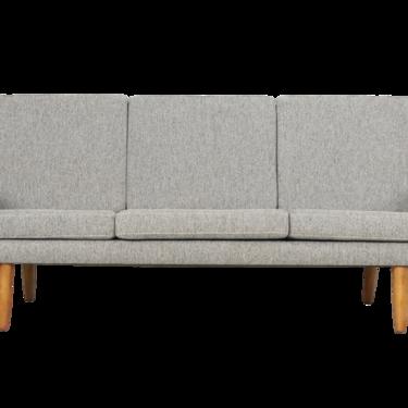 Sleek & Chic Scandinavian Modern Three Place Sofa