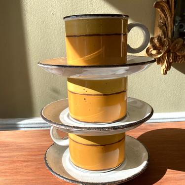 Midwinter Sun Cups and Saucers Collection 