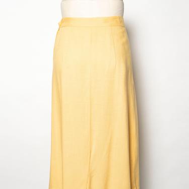 1950s Linen Pencil Skirt High Waist M 