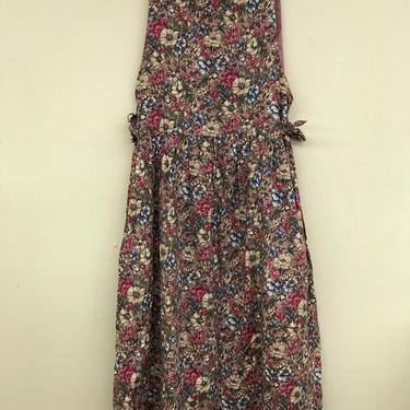 Free Shipping Within US - Vintage Handmade Floral Dress 
