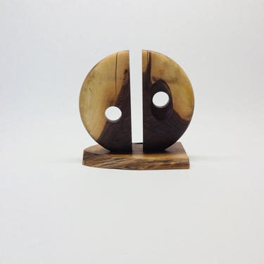 Mid Century Modern Wood Sculpture / Danish Modern / Live Edge / Barbara Hepworth 