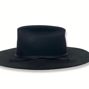 Vintage 1950s/1960s STEVENS Cowboy Hat ~ 7 1/8 ~ Western Fedora ~ 3X Beaver Fur Felt ~ Wide Brim 