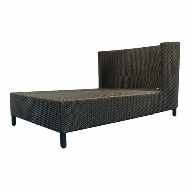 Barbara Barry for Baker / McGuire Brown Woven Resin Outdoor Harbor Chaise Lounge