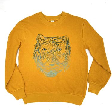 Block-Print Tiger Boyfriend Sweatshirt