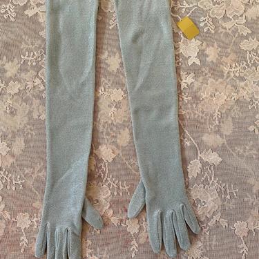 Vintage 1960’s Silver Lurex Gloves 