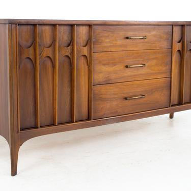Kent Coffey Perspecta Mid Century Walnut and Rosewood Sideboard Buffet Credenza - mcm 