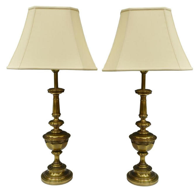 Mid Century Solid Brass Table Lamps, Table Lamps Austin Tx