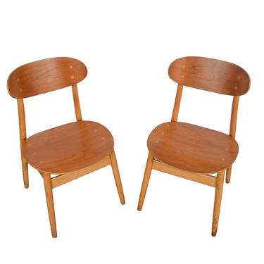 Dining Chairs Teak and Beech Alf Svensson for Hagafors 