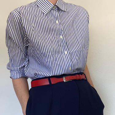 vintage striped Brooks Brothers cotton blouse size xl 