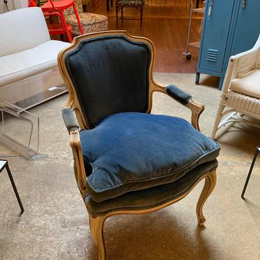 Velvet Louis XV French Chair 