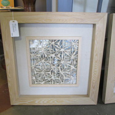 PAIR OF ABSTRACT PAPER AND MIRROR ART PRICED SEPARETLY