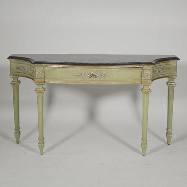 Marble Top Painted Console Table