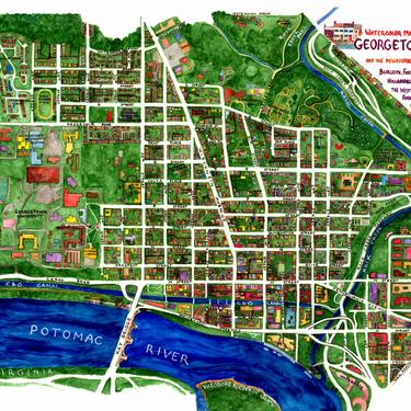 Map of Georgetown, Washington, DC, 16"x20"