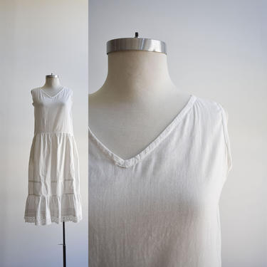 White Cotton Edwardian Shirt Dress 