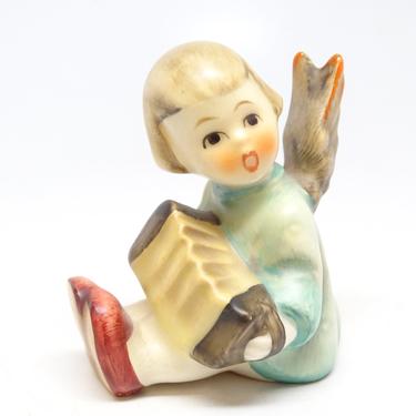 Vintage Hummel Angel With Accordion #265 Candle Holder, Goebel W. Germany, Hand Painted for Nativity 