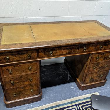Burlwood Antique Desk