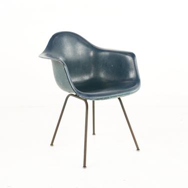 Eames for Herman Miller Mid Century Fiberglass Green Shell Chair - mcm 