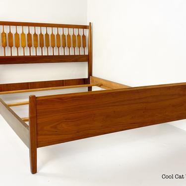 Drexel Declaration Walnut Full Size Bed Frame, Circa 1960s - Please ask for a shipping quote before you purchase. 