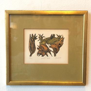Signed Artist's Proof, Ruth Leaf Etching &quot;Fall&quot;