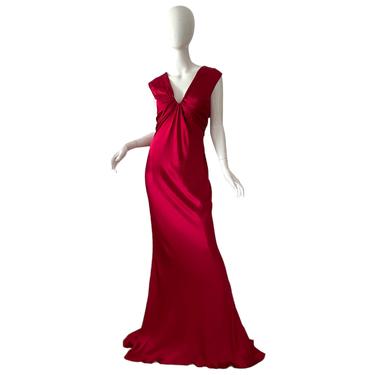 Oscar De La Renta Evening Gown / Deadstock NWT Silk Ruched Bias Slip Dress Size 8 