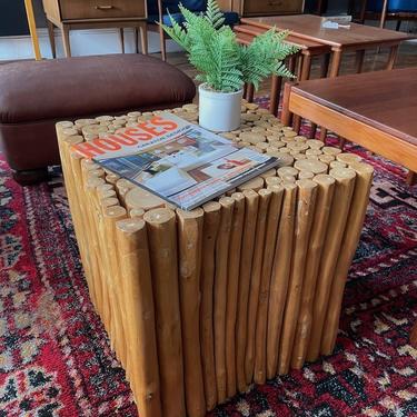 Boho Reed Side Table\/Cube