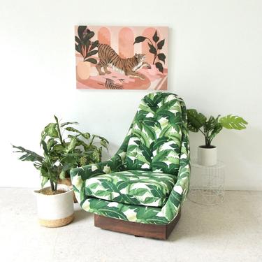 Adrian Pearsall Vintage Chair in Palm Leaf