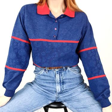 Vintage Collared Pullover Sweatshirt 
