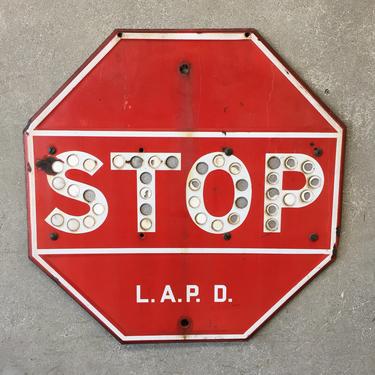 Porcelain L.A.P.D Stop Sign